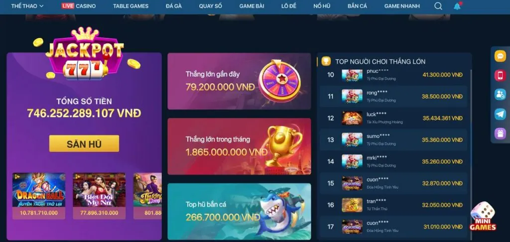 Thưởng nạp lại VN588 CODE